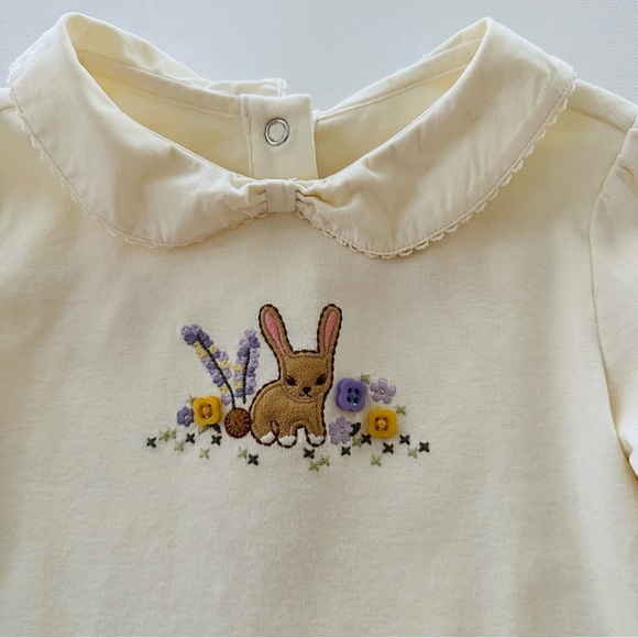 Gymboree 2005 Toddler Girl 3T Cream Bunny Long Sleeve Bodysuit - Picture 2 of 6